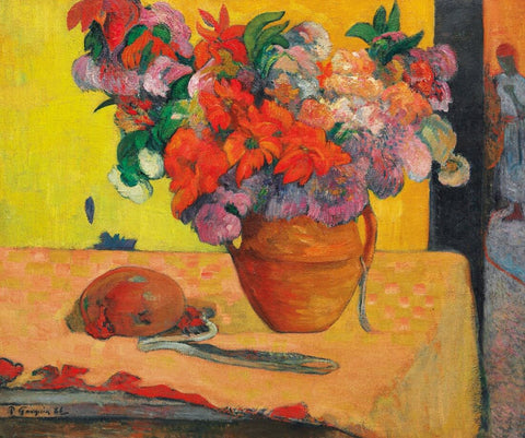 Flowers In A Vase (Fleurs Dans Un Vase) - Posters by Paul Gauguin