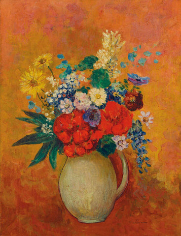Flowers (Fleurs) - Odilon Redon - Floral Painting by Odilon Redon