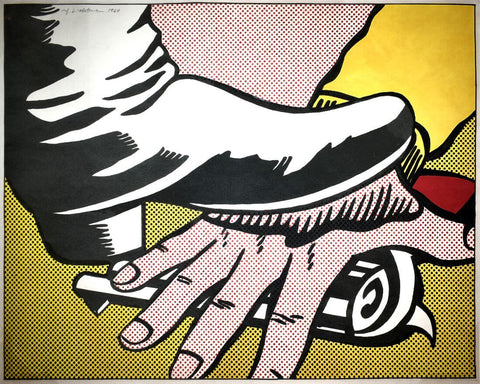 Foot And Hand - Roy Lichtenstein - Modern Pop Art Painting - Life Size Posters