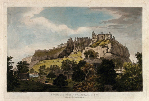 Fort of Gwalior, Madhya Pradesh - William Hodges - Vintage Orientalist Art Painting of India - Canvas Prints by William Hodges