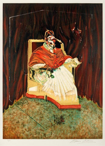 Study For Portrait Of Pope Innocent X After Velasquez - Posters by Francis Bacon
