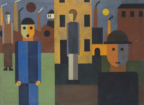 Four Men in Factories – Franz Wilhelm Seiwert - Posters by Franz Wilhelm Seiwert