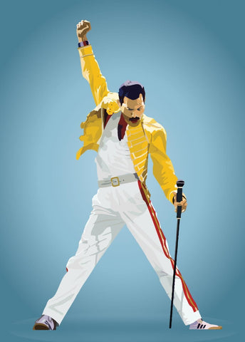 Freddie Mercury Graphic Poster - Posters by Tallenge Store
