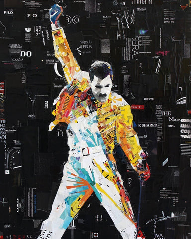 Freddie Mercury Graphic Poster II - Posters by Tallenge Store
