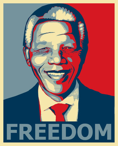 Nelson Mandela - Freedom - Canvas Prints