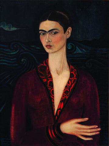 Autorretrato Con Traje De Terciopelo - Self Portrait In A Velvet Dress by Frida Kahlo