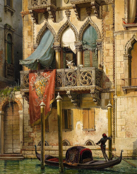 The Palazzo Contarini in Venice (The House of Desdemona) -  Friedrich Nerly the Elder - Posters