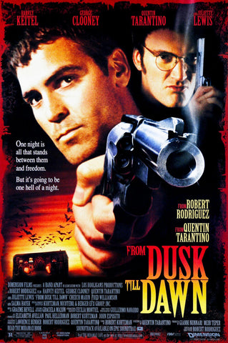 From Dusk Till Dawn - George Clooney - Robert Rodriguez Hollywood Movie Poster by Joel Jerry
