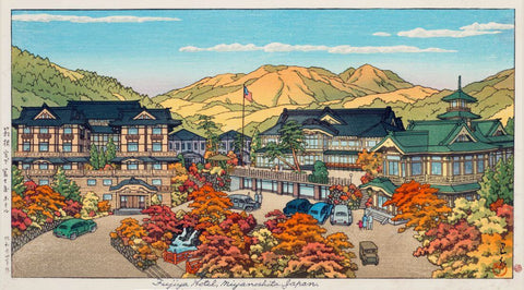 Fujiya Hotel - Miyanoshita - Kawase Hasui - Ukiyo-e Woodblock Japanese Art Print - Large Art Prints