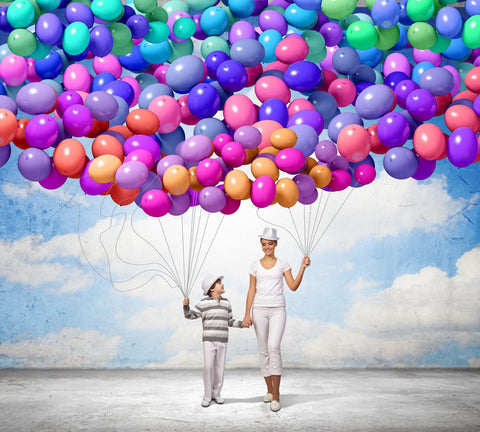 Fun With Colorful Balloons - Canvas Prints