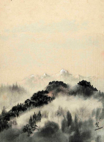 Gaganendranath Tagore - Untitled (Mountains) - Canvas Prints by Gaganendranath Tagore