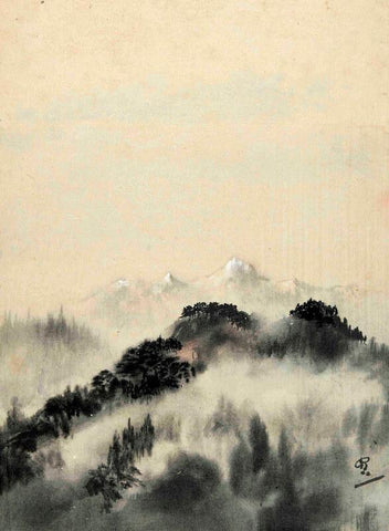 Gaganendranath Tagore - Untitled (Mountains) - Large Art Prints by Gaganendranath Tagore