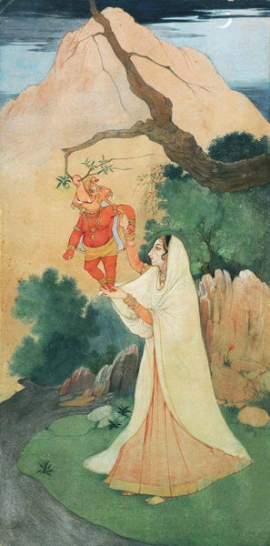 Ganesh Janani -  Abanindranath Tagore - Canvas Prints