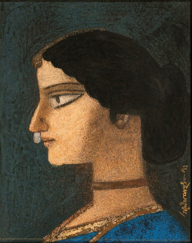 Head Of Woman by Ganesh Pyne