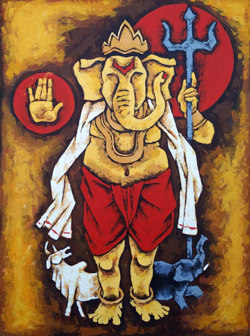 Ganesha Painting - Posters by Ganesha