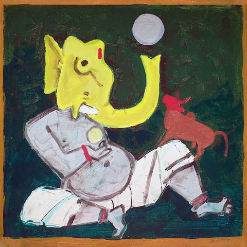 Ganesha With The World - Maqbool Fida Husain - Posters by M F Husain