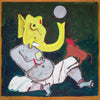 Ganesha With The World - Maqbool Fida Husain - Framed Prints