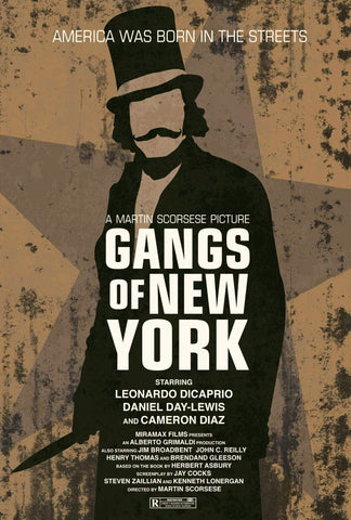 Gangs Of New York - Di Caprio Daniel Day-Lewis  - Martin Scorcese Collection - Hollywood Movie Poster - Canvas Prints by Tim