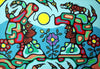Gathering Shamans - Norval Morrisseau - Ojibwe Painting - Life Size Posters