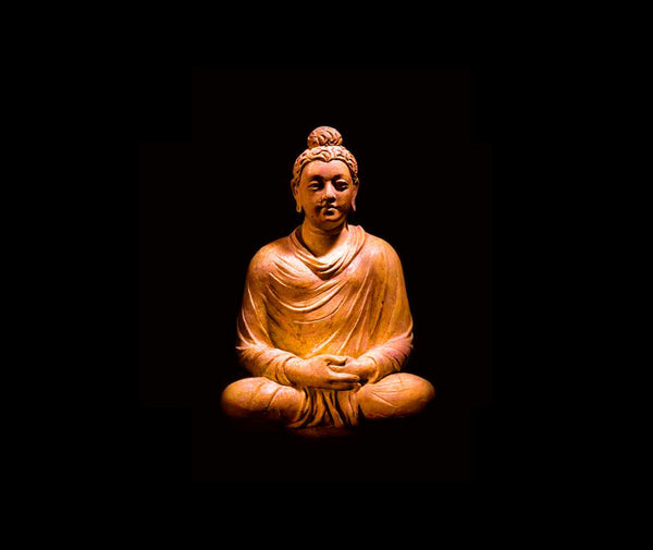 Gautam Buddha With Dark Background - Canvas Prints