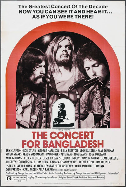 George Harrison Clapton Dylan and Others - The Concert for Bangladesh - Rock Poster - Canvas Prints
