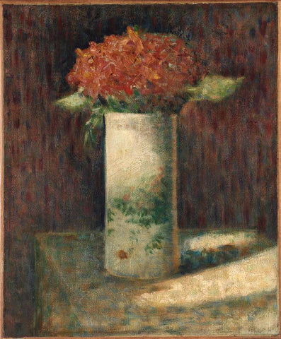 Vase Of Flowers - Canvas Prints by Georges Seurat