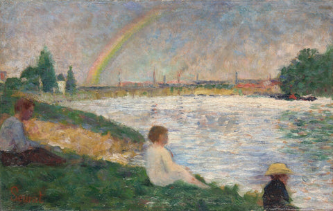 The Rainbow: Study for Bathers at Asnieres - Canvas Prints by Georges Seurat