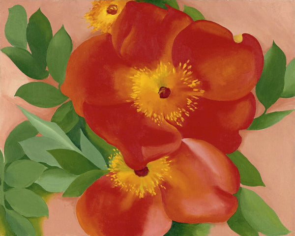 Two Austrian Copper Roses - Georgia O'Keeffe - Framed Prints