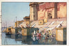 Ghat In Benaras - Yoshida Hiroshi - Vintage 1931 Japanese Woodblock Ukiyo-e Prints of India - Posters