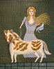 Girl With Flower And Her Dog - Morris Hirshfield - Folk Art Painting - Art Prints