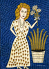 Girl With Flowers - Morris Hirschfield - Folk Art Painting - Life Size Posters