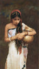 Girl With Water Pot - Hemendranath Mazumdar - Indian Masters Painting - Canvas Prints