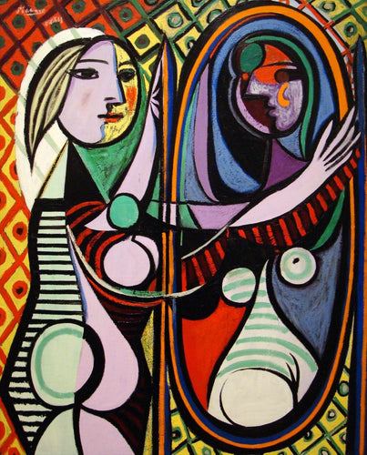 Artwork of Pablo Picasso - Jeune Fille Devant Un Miroir - Girl Before a Mirror by Pablo Picasso