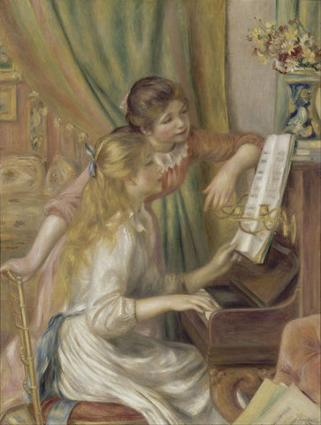 Girls At The Piano - Art Prints