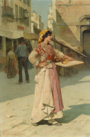 Venetian Salesgirl - Framed Prints by Giuseppe Barison