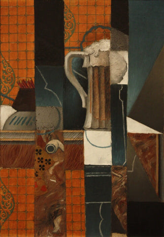 Glass Of Beer and Playing Cards by Juan Gris