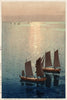 Glittering Sea - Yoshida Hiroshi - Ukiyo-e Woodblock Print Art Painting - Framed Prints