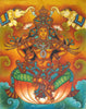 Goddess Lakshmi - Kerala Mural Painting - Indian Folk Art - Framed Prints