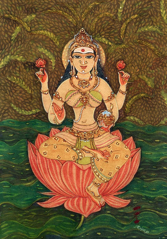 Goddess Annapoorna - S Rajam - Art Prints