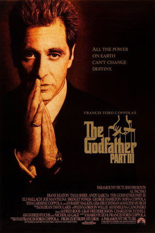 Godfather III - Al Pacino - Hollywood English Classic Movie Poster - Large Art Prints