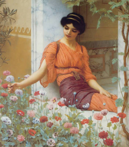 Summer Flowers - Large Art Prints by John William Godward