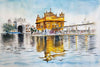 Golden Temple Amritsar - Sikh Holy Shrine - Watercolor Painting Poster Print - Canvas Prints