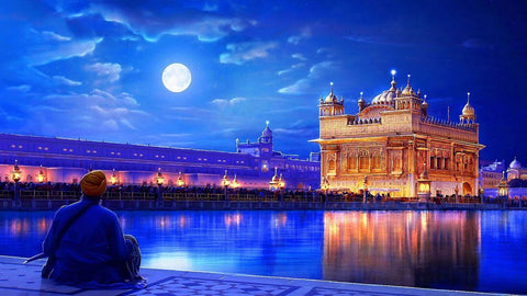 Golden Temple Amritsar - Sikh Holy Shrine - Watercolor Painting - Canvas Prints by Akal