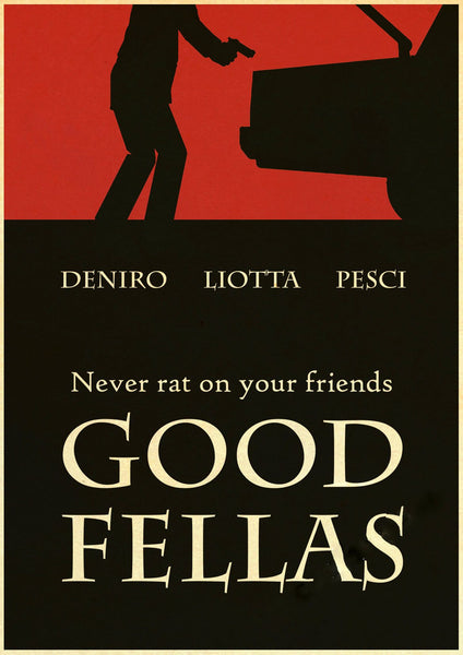 Goodfellas - Never Rat On Your Friends - Martin Scorcese Collection - Tallenge Hollywood Cult Classics Graphic Movie Poster - Canvas Prints