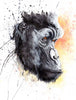 Gorilla - A Watercolor - Large Art Prints