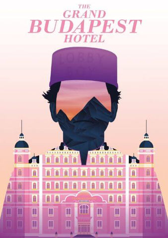 Grand Budapest Hotel - Wes Anderson - Hollywood Movie Minimalist Poster - Large Art Prints