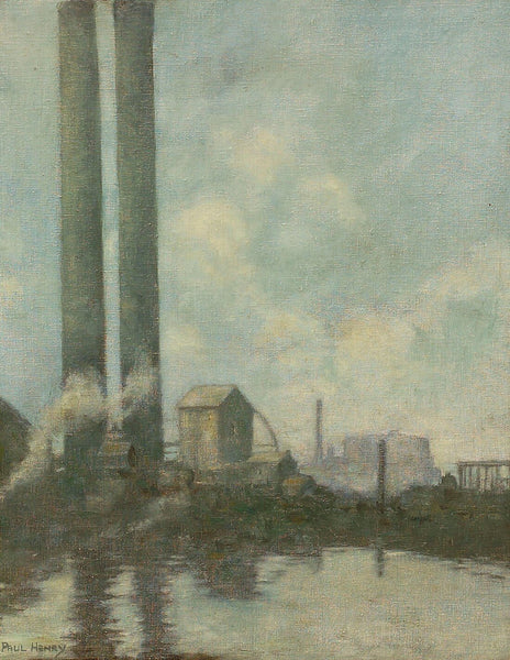 Grand Canal Dock - Paul Henry RHA - Irish Master - Landscape Painting - Canvas Prints