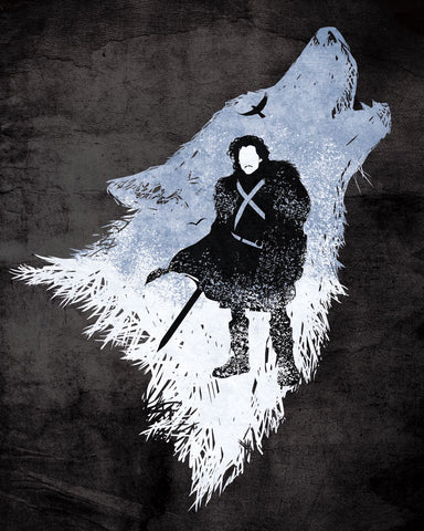 Graphic Art From Game Of Thrones - Jon Snow by Mariann Eddington