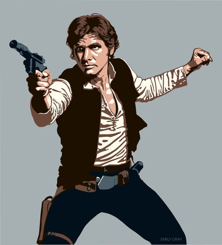 Graphic Art Poster - Han Solo - Hollywood Collection - Life Size Posters by Bethany Morrison