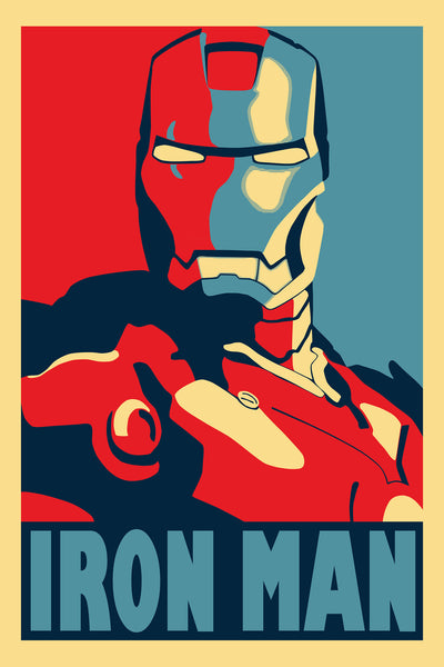Graphic Art Poster - Iron Man - Hollywood Collection - Framed Prints